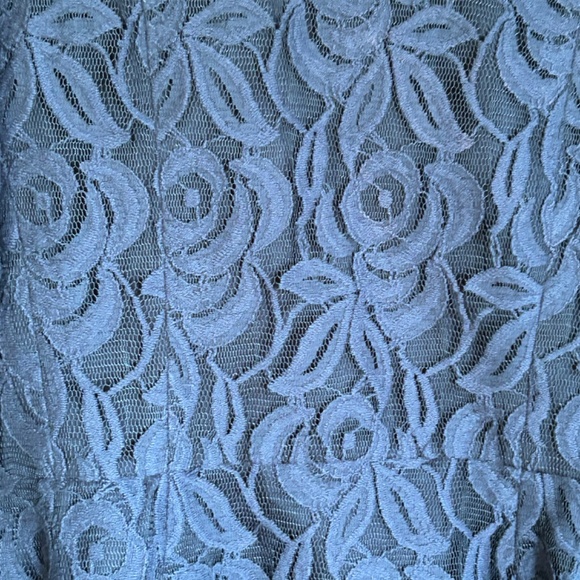 INC International Concepts  Blue Lace Peplum Jacket, Long Sleeves, Size Medium - Picture 11 of 16